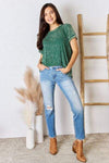 Zenana Washed Ribbed Short Sleeve T-Shirt Blouses - Tophatter Daily Deals