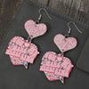 Heart Shape Wooden Earrings Earrings - Tophatter Daily Deals