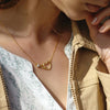 Heart Shape Zircon 18K Gold-Plated Necklace Necklaces - Tophatter Daily Deals