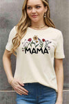 Simply Love Full Size MAMA Flower Graphic Cotton Tee Women's T-Shirts - Tophatter Daily Deals