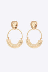 18K Gold-Plated Drop Earrings Gold One Size Earrings - Tophatter Daily Deals