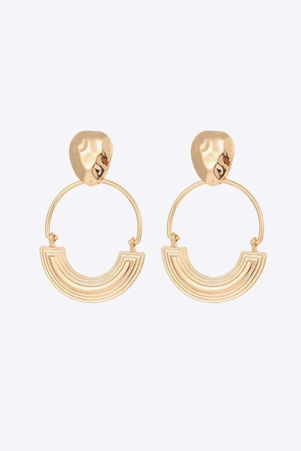 18K Gold-Plated Drop Earrings Gold One Size Earrings - Tophatter Daily Deals