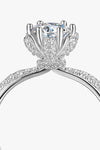 1 Carat Moissanite 6-Prong Ring Moissanite - Tophatter Daily Deals