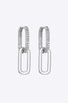 Cubic Zirconia Link Earrings Silver One Size Earrings - Tophatter Daily Deals