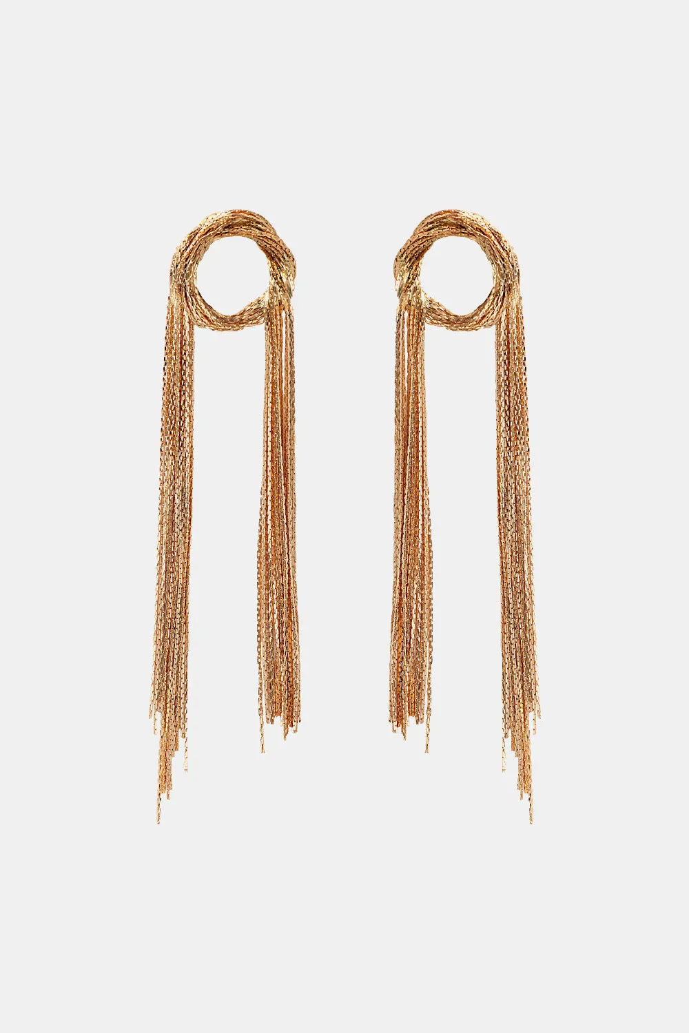 Round Shape Fringed Copper Earrings Earrings - Tophatter Daily Deals