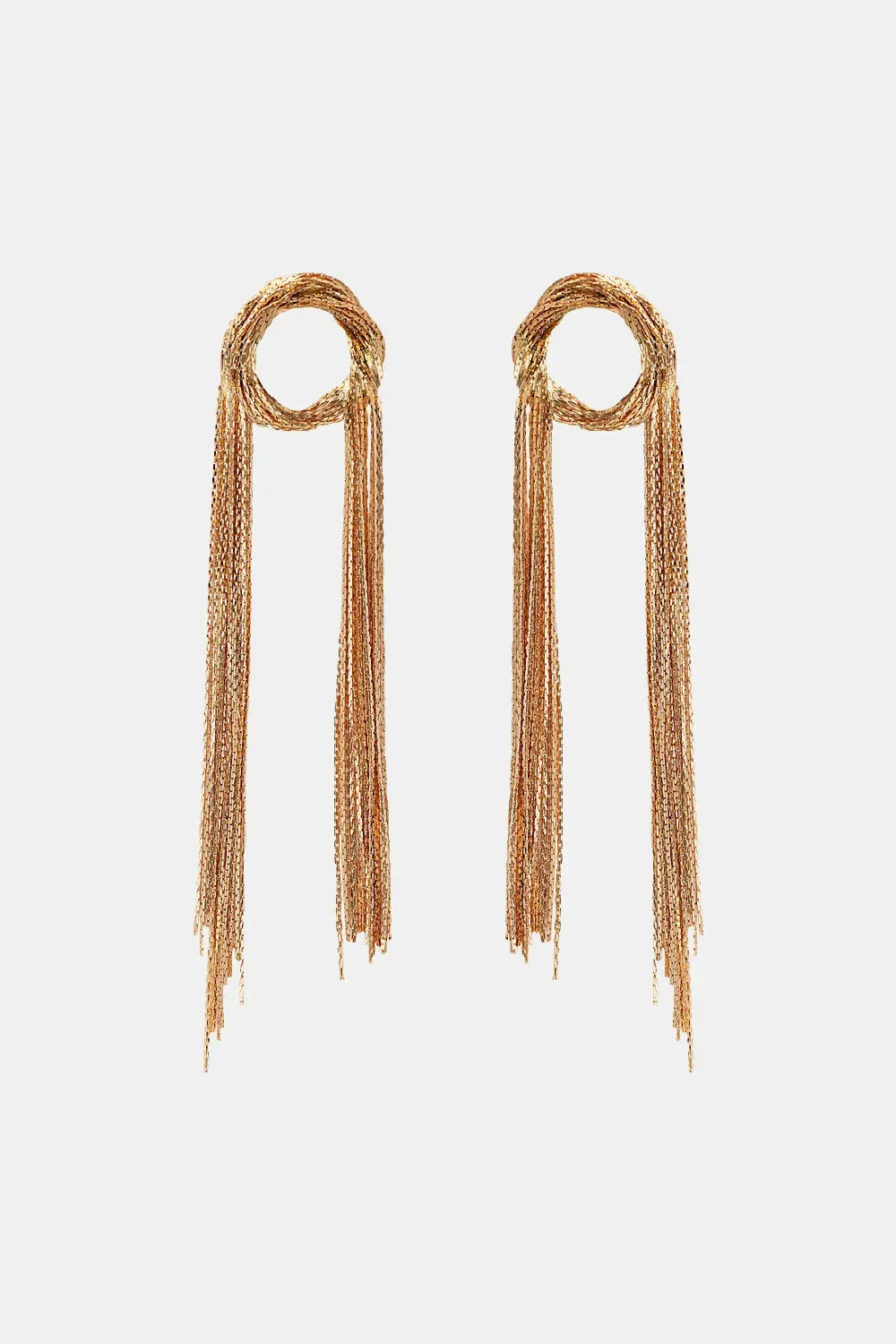 Round Shape Fringed Copper Earrings Earrings - Tophatter Daily Deals