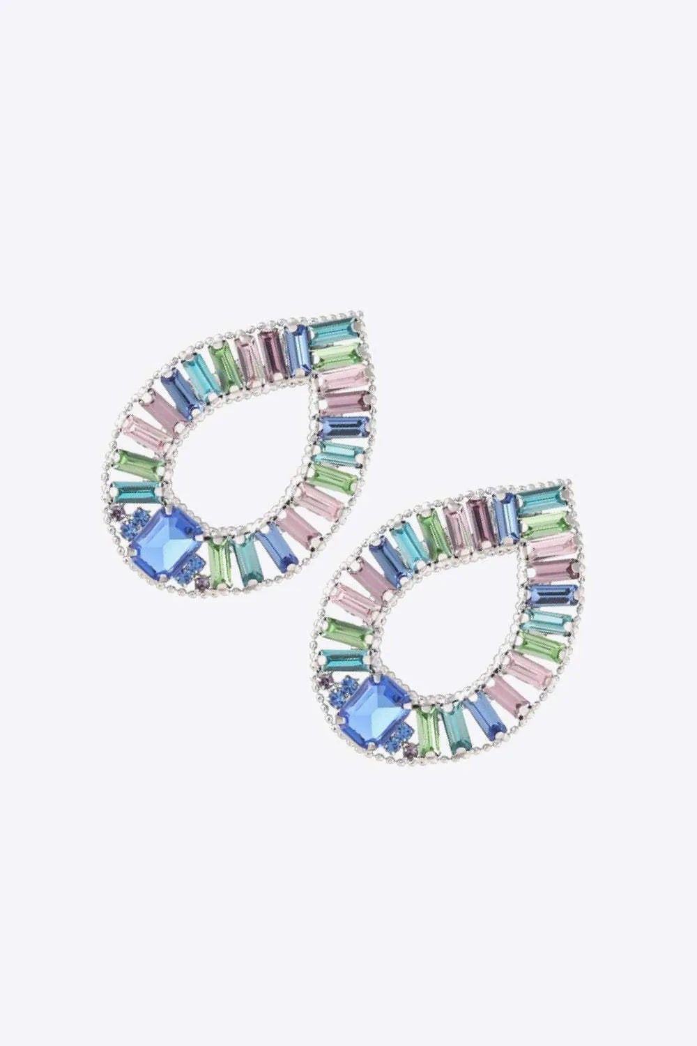 Multicolored Glass Stone Earrings Earrings - Tophatter Daily Deals