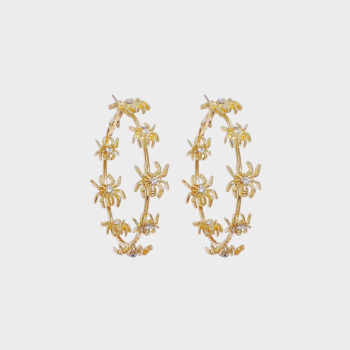 Circle Shape Rhinestone Alloy Earrings Style B One Size Earrings - Tophatter Daily Deals