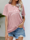 LEAVE A LITTLE SPARKLE WHEREVER YOU GO Tee Shirt Dusty Pink Women's T-Shirts - Tophatter Daily Deals