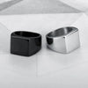 Square Titanium Steel Ring Rings - Tophatter Daily Deals