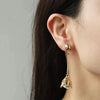 Gold-Plated Flower Dangle Earrings Earrings - Tophatter Daily Deals