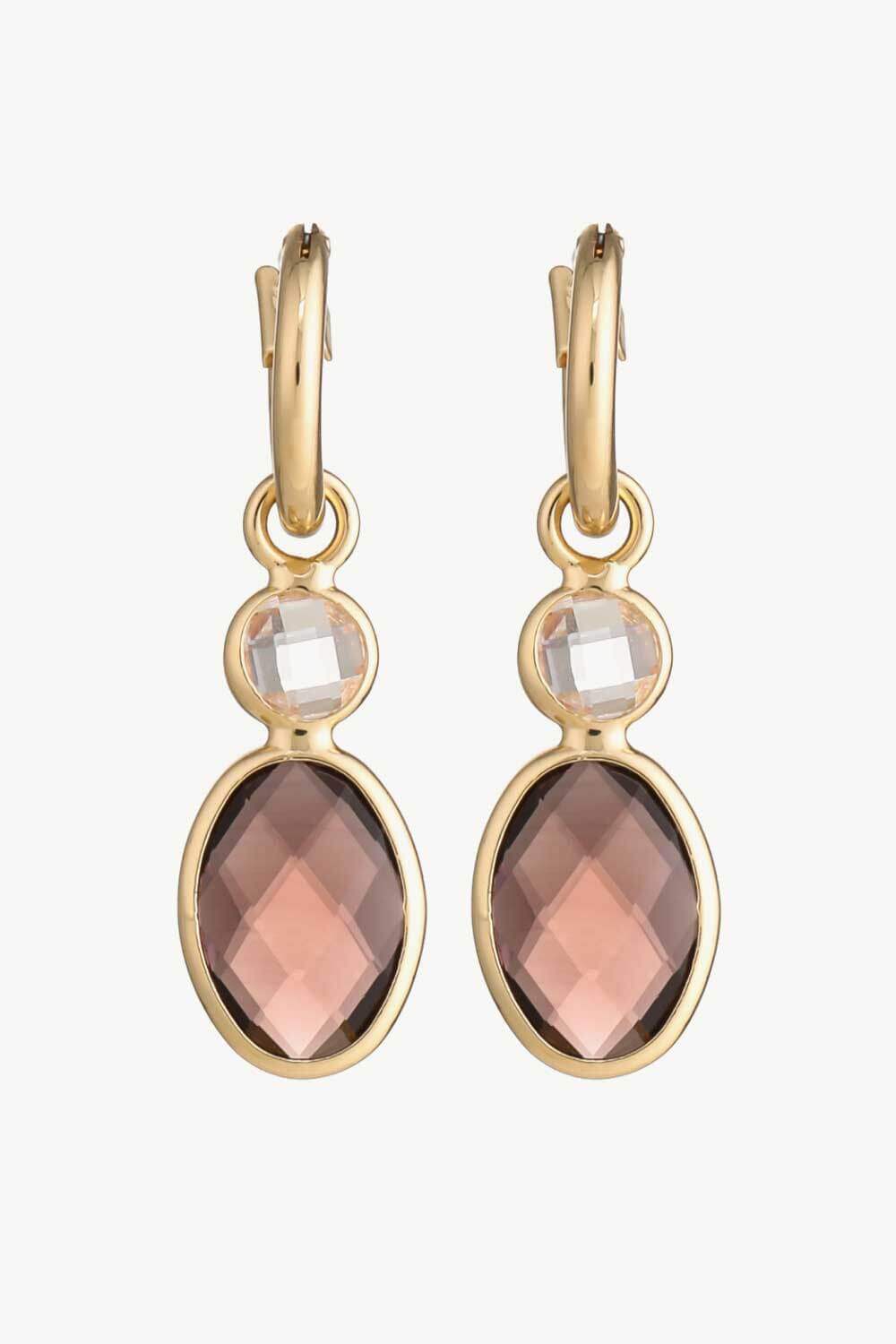 Geometric Crystal Drop Earrings Earrings - Tophatter Daily Deals