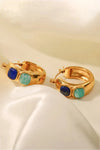 Stainless Steel 18K Gold-Plated Hoop Earrings Earrings - Tophatter Daily Deals