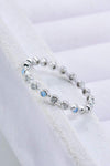 925 Sterling Silver Zircon and Natural Moonstone Ring Moonstone - Tophatter Daily Deals