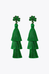 Shamrock Earrings with Tassel Earrings - Tophatter Daily Deals