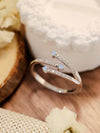 Moonstone Platinum-Plated Ring Silver Moonstone - Tophatter Daily Deals