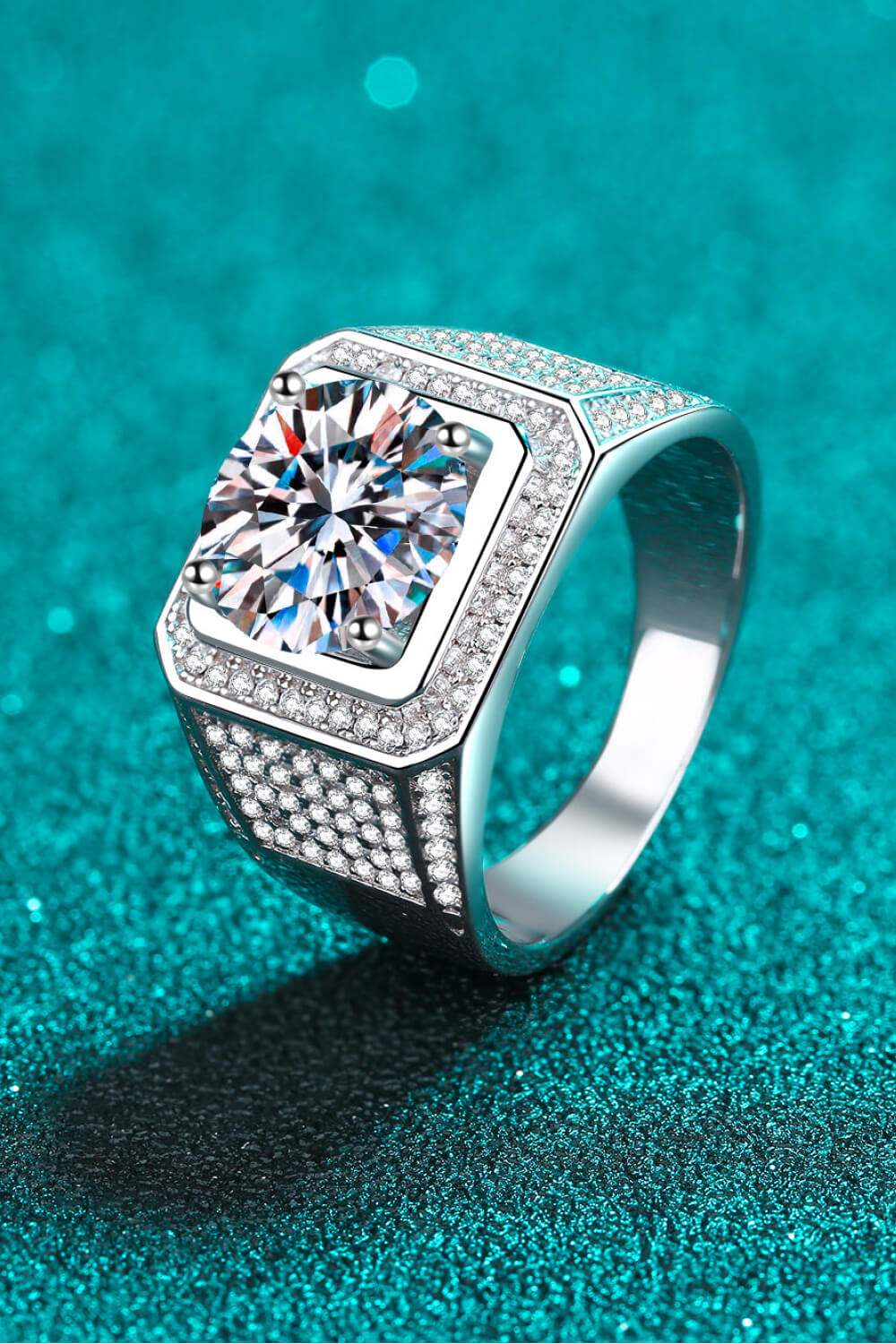 Bring It Home 925 Sterling Silver Moissanite Ring Moissanite - Tophatter Daily Deals