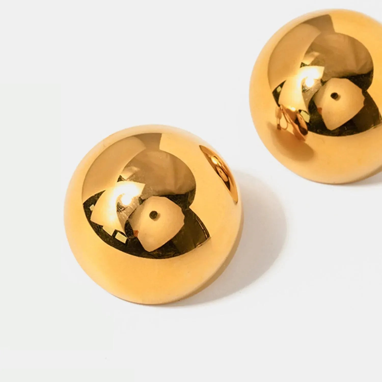 Hemispherical Stainless Steel Clip On Earrings Earrings - Tophatter Daily Deals