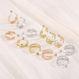 Stainless Steel C-Hoop Earrings Earrings - Tophatter Daily Deals