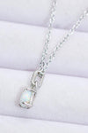 Opal Pendant 925 Sterling Silver Chain-Link Necklace - Tophatter Deals