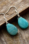 Handmade Natural Stone Teardrop Earrings Earrings - Tophatter Daily Deals