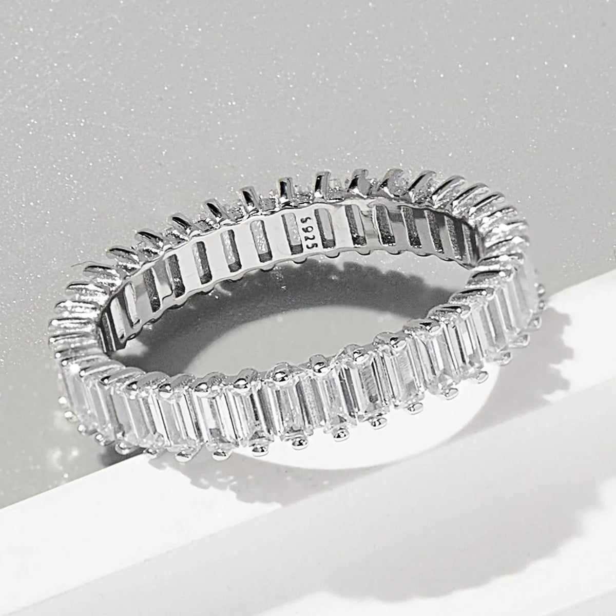 Zircon 925 Sterling Silver Ring Rings - Tophatter Daily Deals