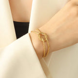 Geometric Knot Titanium Steel Bracelet Bracelets - Tophatter Daily Deals