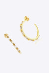 Zircon 925 Sterling Silver C-Hoop Earrings Earrings - Tophatter Daily Deals
