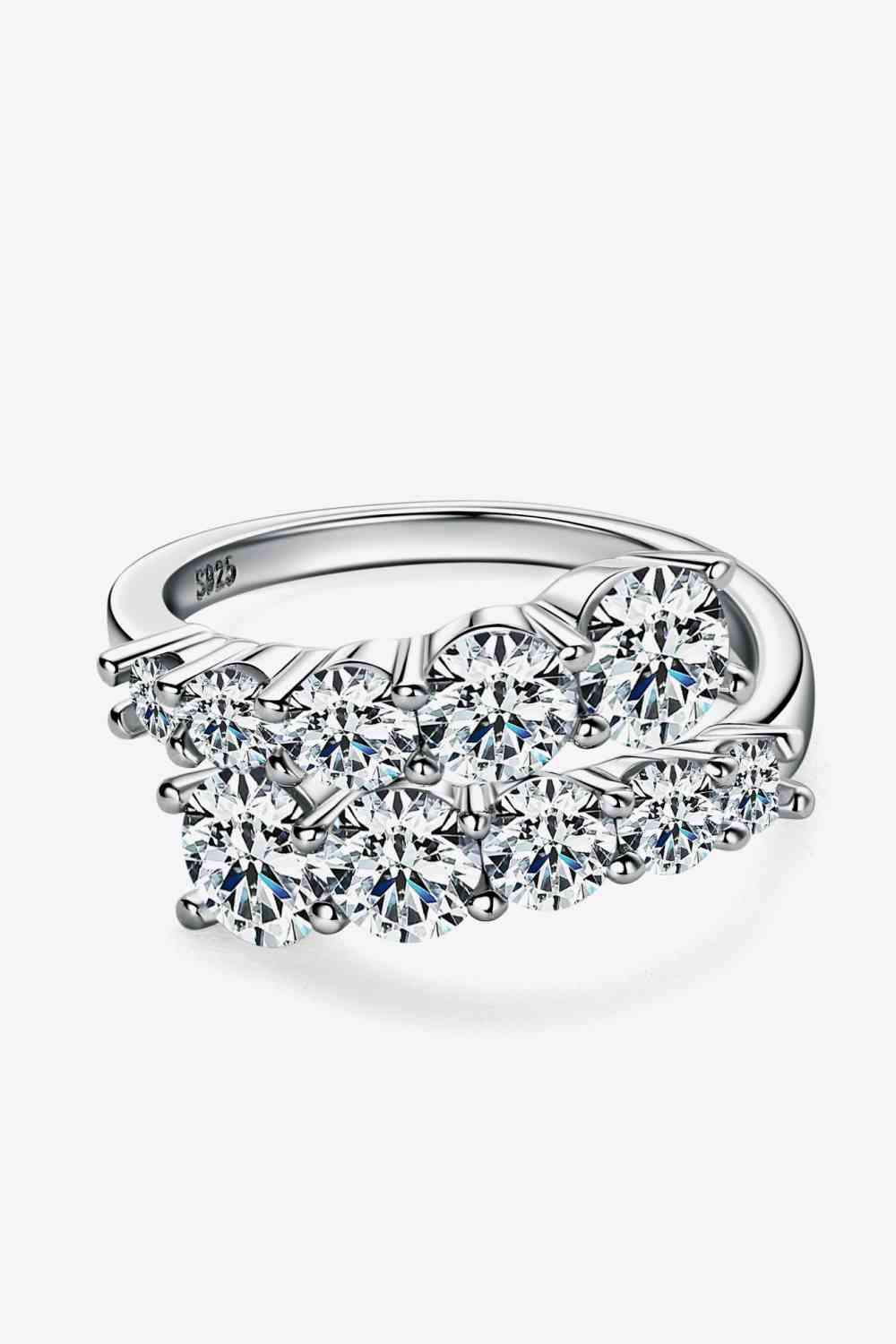 Adored Moissanite 925 Sterling Silver Ring Moissanite - Tophatter Daily Deals