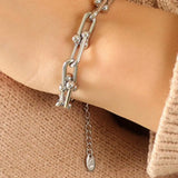 Chunky Chain Titanium Steel Bracelet Bracelets - Tophatter Daily Deals