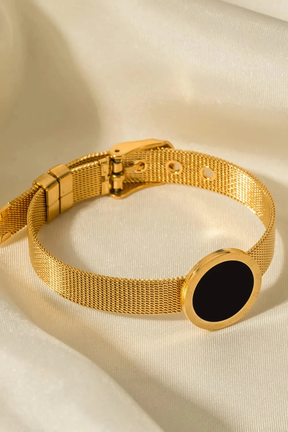 18K Gold-Plated Copper Wide Bracelet Bracelets - Tophatter Daily Deals