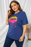 Plus Size Lip Graphic Tee Shirt Women's T-Shirts - Tophatter Daily Deals