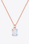 Natural 4-Prong Pendant Moonstone Necklace Moonstone - Tophatter Daily Deals