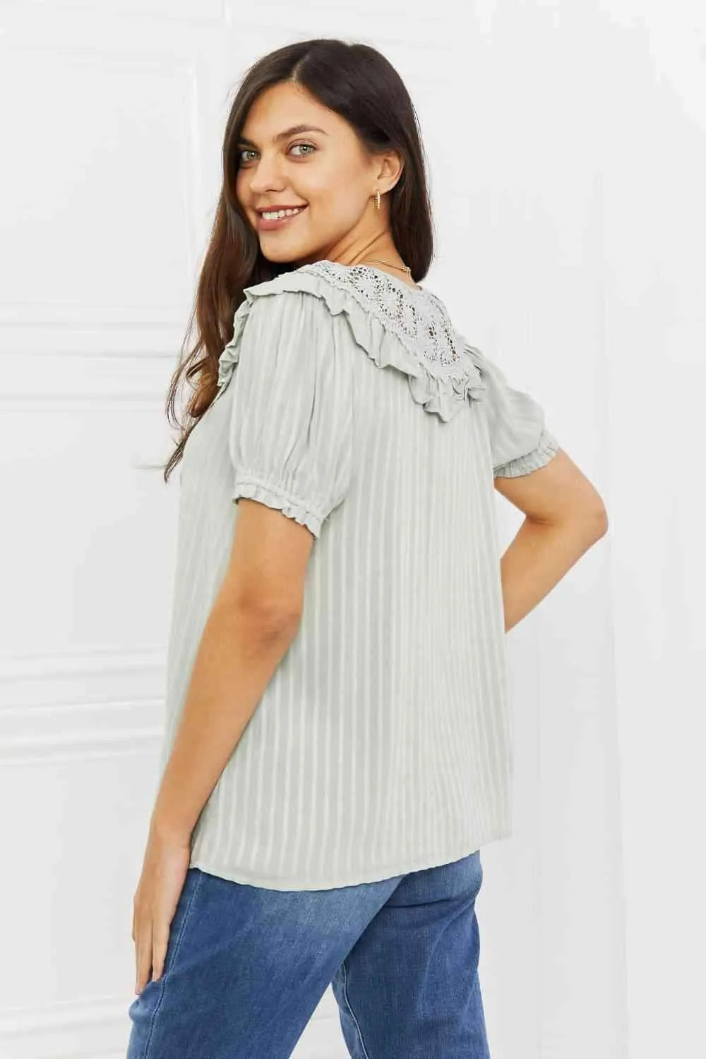 HEYSON Sweet Talk Full Size Short Sleeve Top Blouses - Tophatter Daily Deals