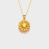 Sunflower Shape 18K Gold-Plated Pendant Necklace Gold One Size Necklaces - Tophatter Daily Deals