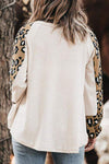 Plus Size Leopard V-Neck Raglan Sleeve Blouse Blouses - Tophatter Daily Deals