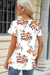 Square Neck Short Sleeve T-Shirt Women's T-Shirts - Tophatter Daily Deals