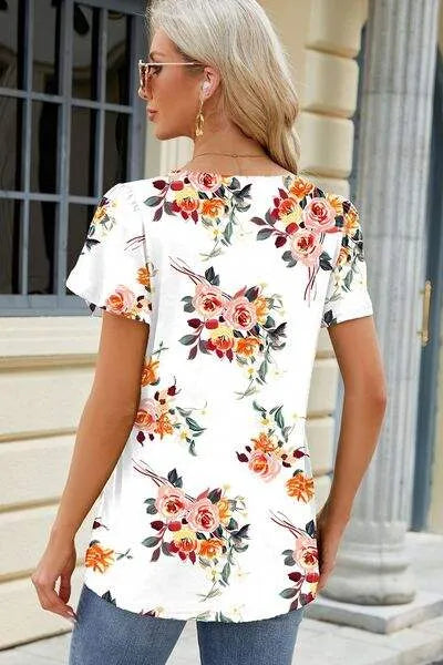 Square Neck Short Sleeve T-Shirt Women's T-Shirts - Tophatter Daily Deals