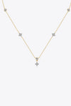 Moissanite 925 Sterling Silver Necklace Gold One Size Moissanite - Tophatter Daily Deals