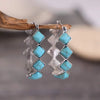 Turquoise Hoop Earrings Turquoise One Size Earrings - Tophatter Daily Deals