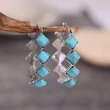 Turquoise Hoop Earrings Turquoise One Size Earrings - Tophatter Daily Deals