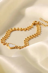 Leaf Chain Heart Bracelet Bracelets - Tophatter Daily Deals