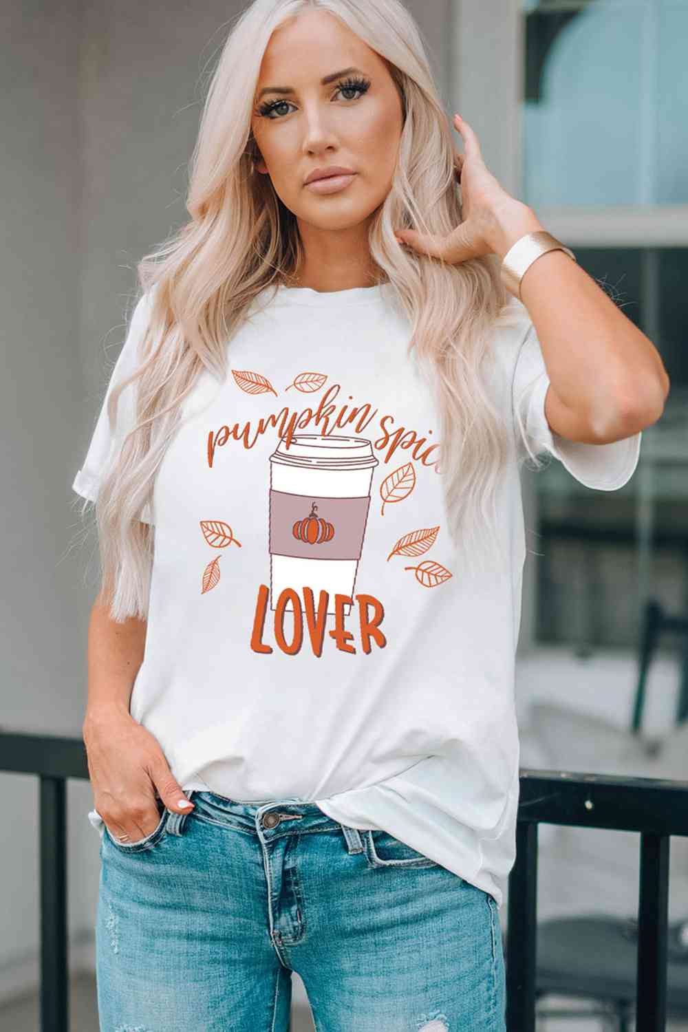 PUMPKIN SPICE LOVER Graphic T-Shirt Women's T-Shirts - Tophatter Daily Deals