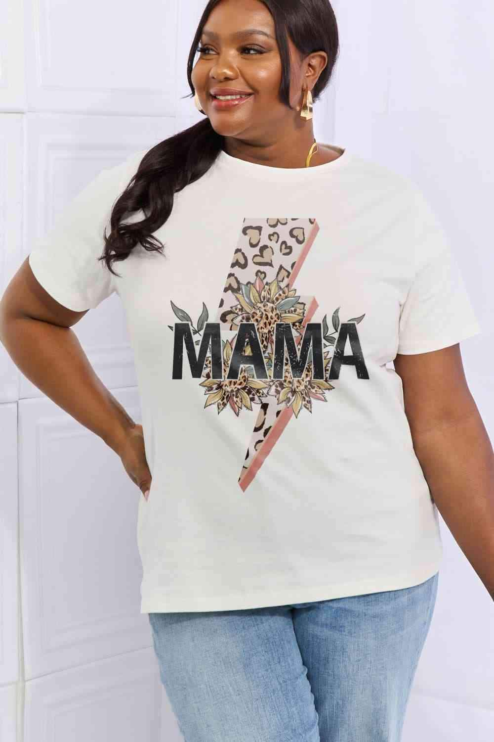 Simply Love Full Size MAMA Graphic Cotton Tee Women's T-Shirts - Tophatter Daily Deals