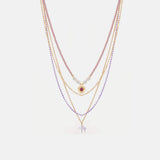 Layered Flower Pendant Necklace Necklaces - Tophatter Daily Deals