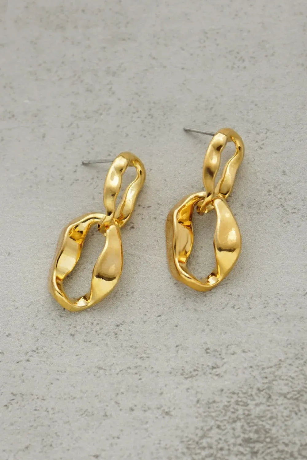 18K Gold-Plated Copper Double-Hoop Earrings Earrings - Tophatter Daily Deals