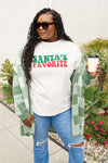 Simply Love Full Size SANTA'S FAVORITE Round Neck T-Shirt White Women's T-Shirts - Tophatter Daily Deals