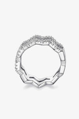 Adored Moissanite Zigzag Stacking Rings Moissanite - Tophatter Daily Deals