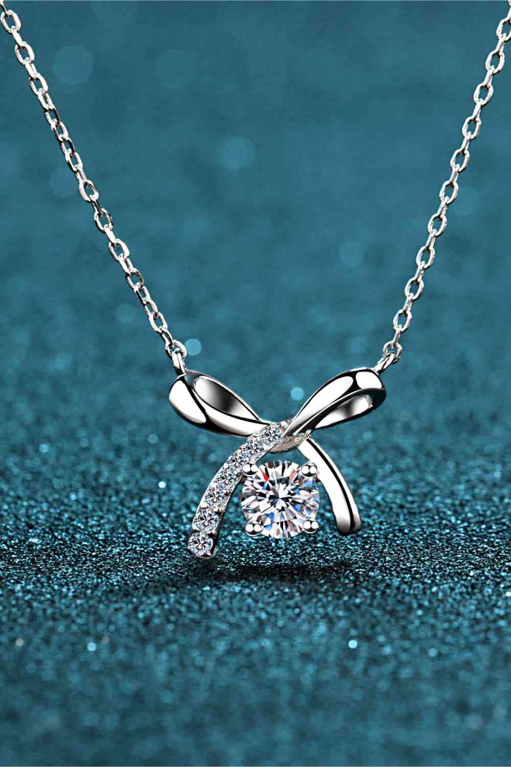 Moissanite 925 Sterling Silver Necklace Silver One Size Moissanite - Tophatter Daily Deals