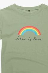 LOVE IS LOVE Rainbow Graphic Tee Shirt Women's T-Shirts - Tophatter Daily Deals